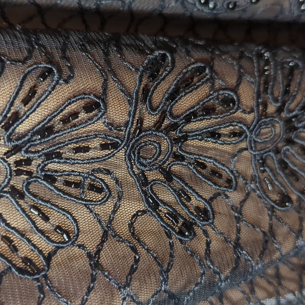 Sue Wong Nocturne Black Beaded Cocktail Dress Size 6 - Picture 7 of 13